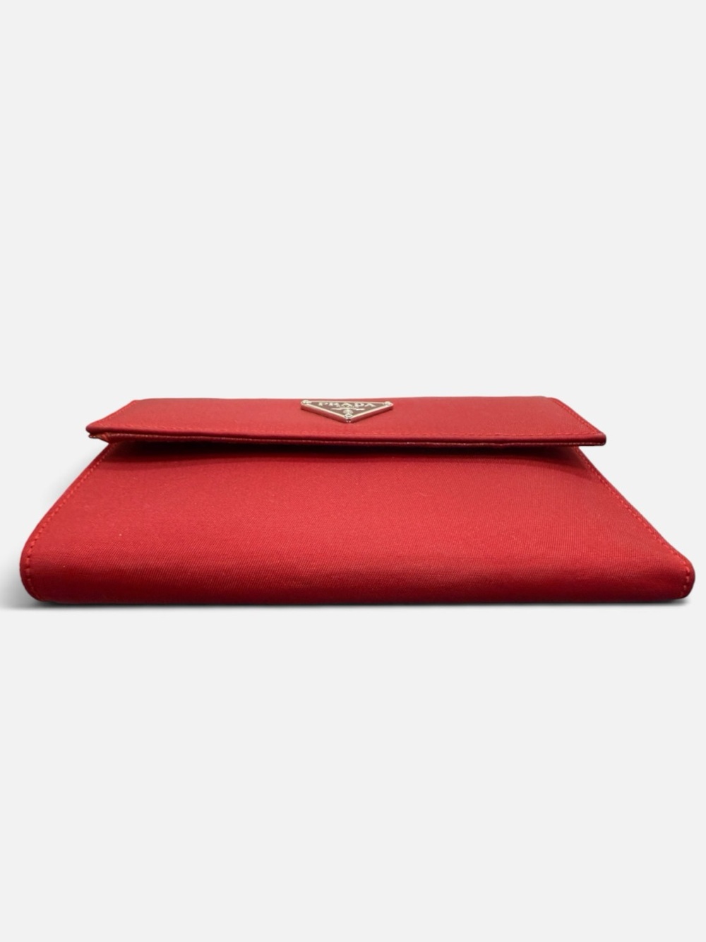 Authentic Prada Red Nylon & Saffiano Leather Continental Wallet with Box & Coa - Picture 6 of 15